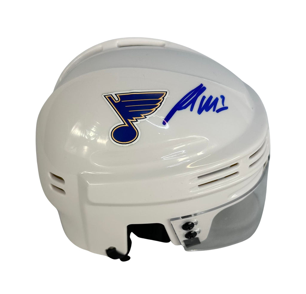 Pat Maroon autographed signed mini helmet NHL St. Louis Blues JSA Witness