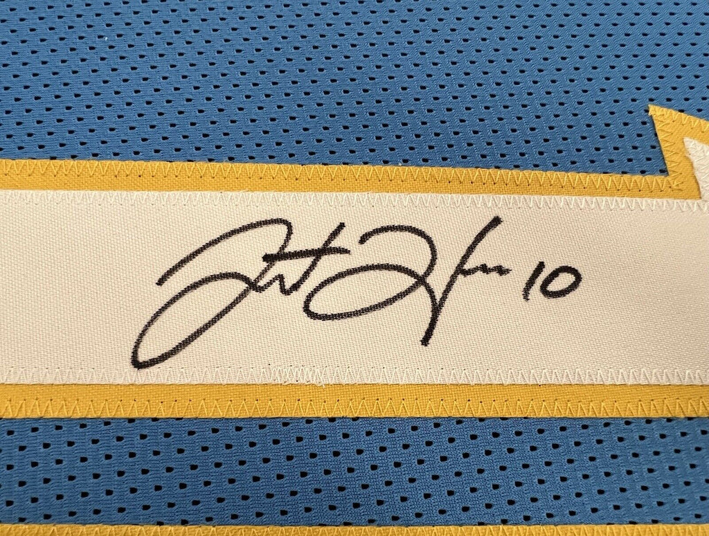 Justin Herbert autographed signed framed jersey NFL Los Angeles Chargers Beckett