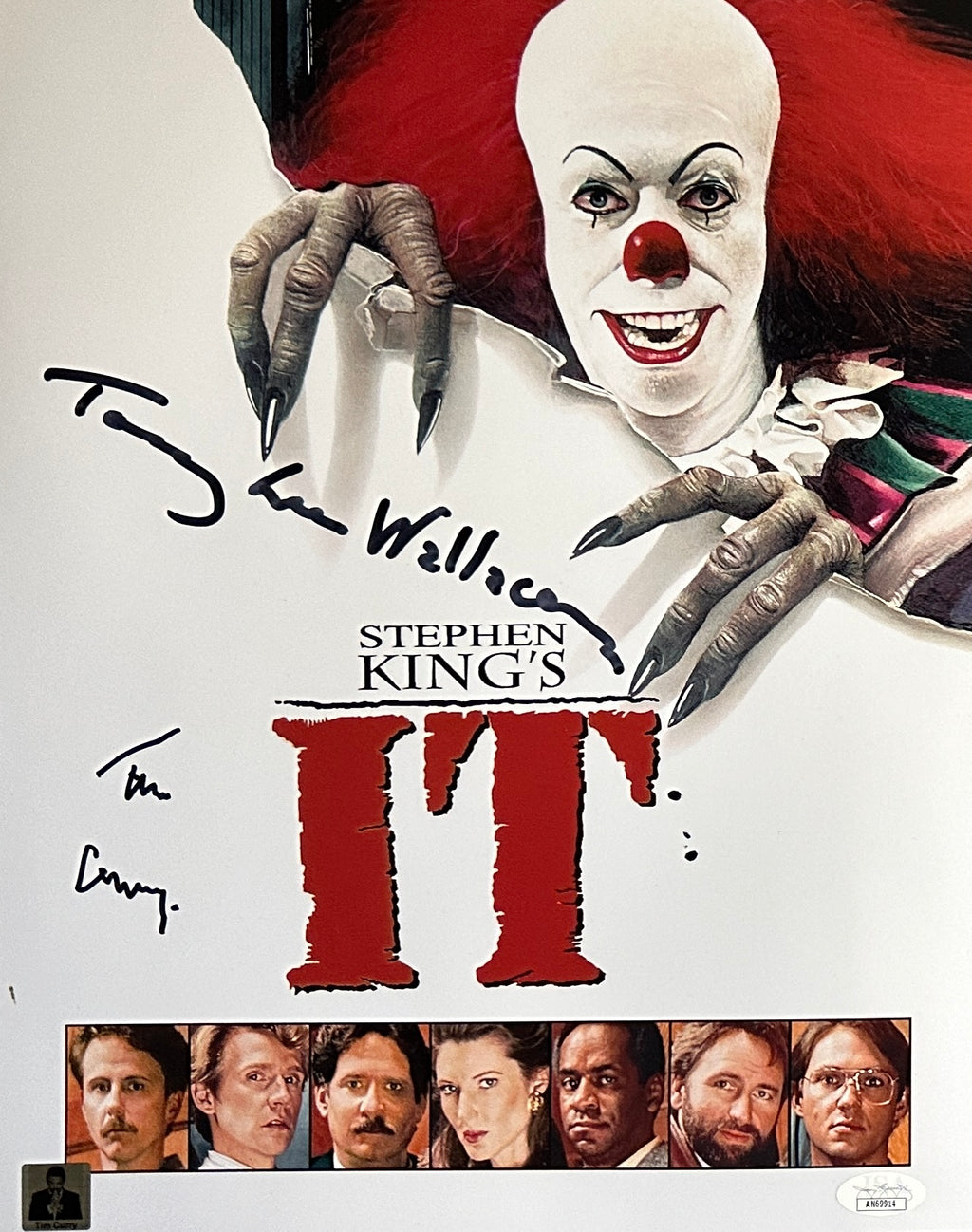 Tim Curry & Tommy Lee Wallace autographed signed 11x14 photo IT JSA Pennywise