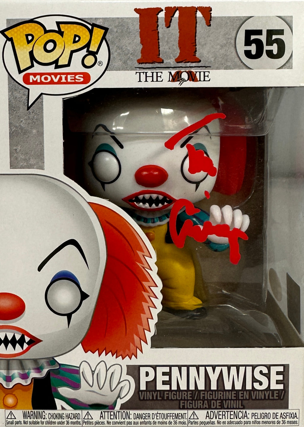 Tim Curry autographed signed Pennywise Funko Pop IT JSA COA