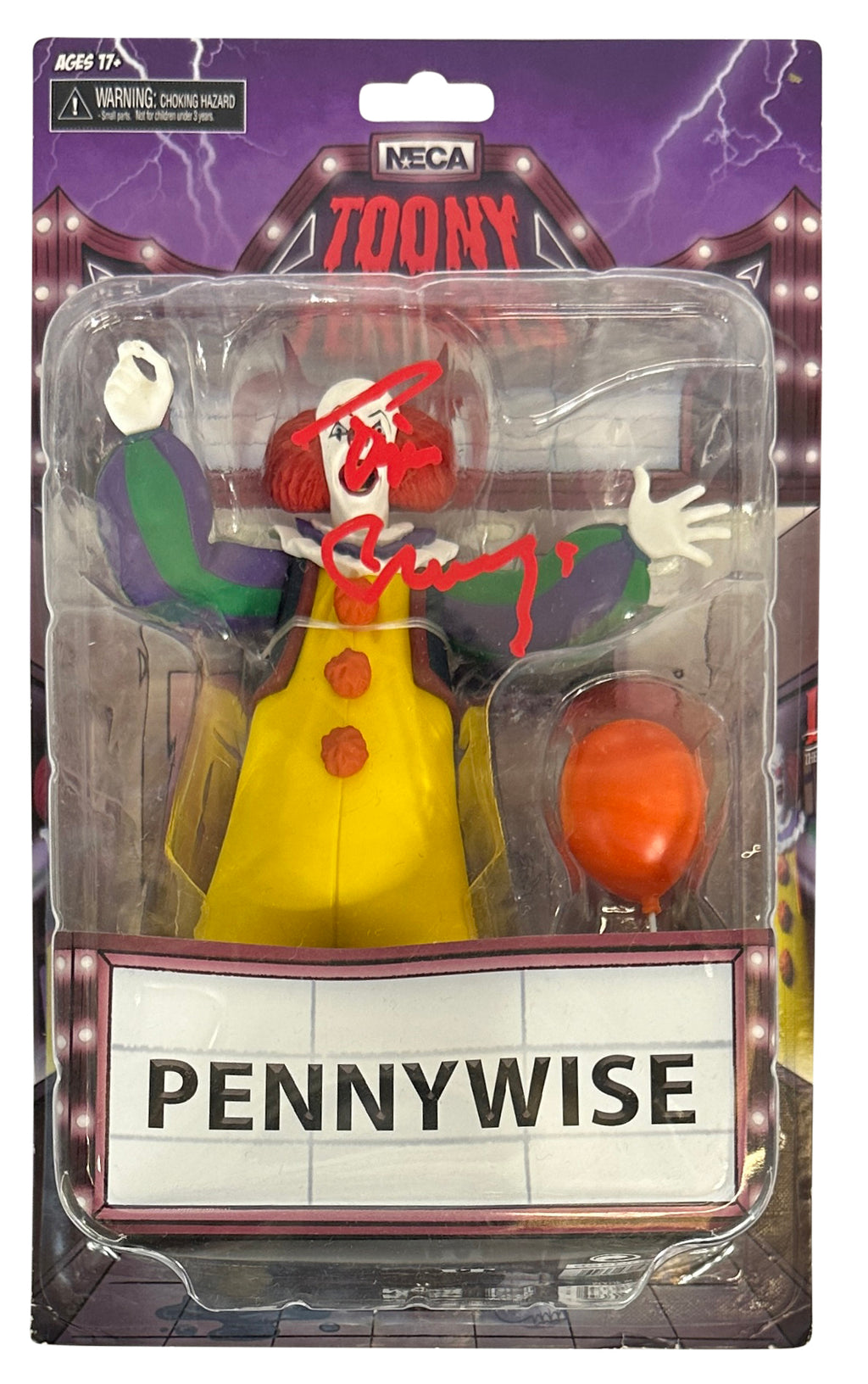 Tim Curry autographed signed NECA figure JSA COA IT Pennywise