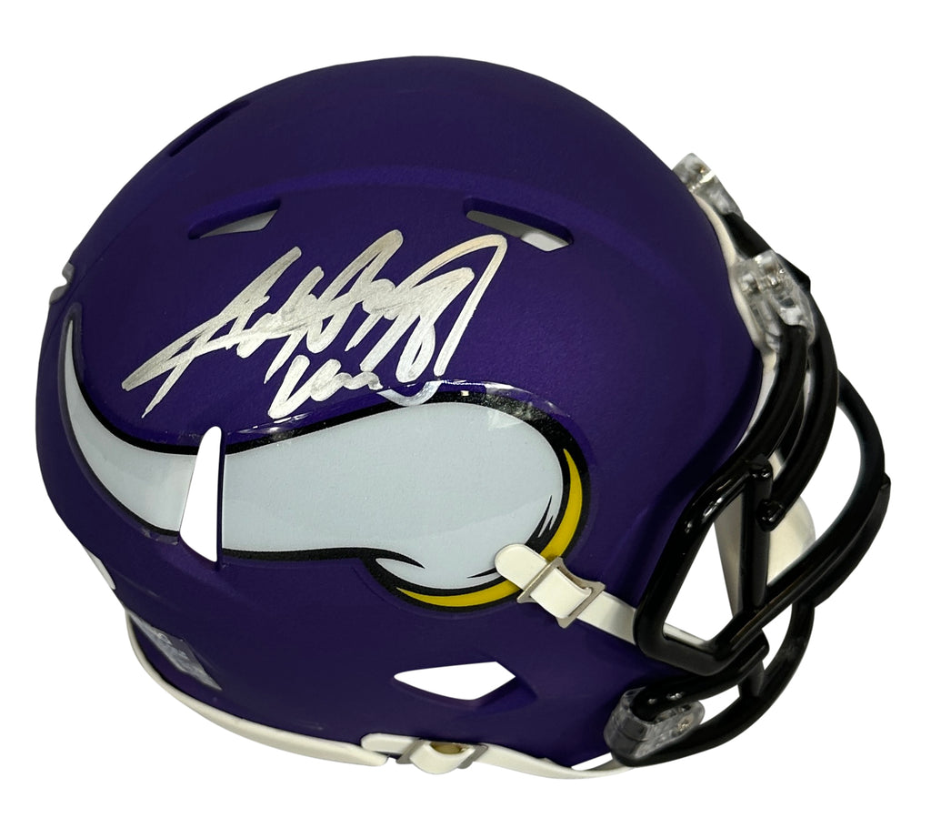 Adrian Peterson autographed signed mini helmet NFL Minnesota Vikings JSA COA