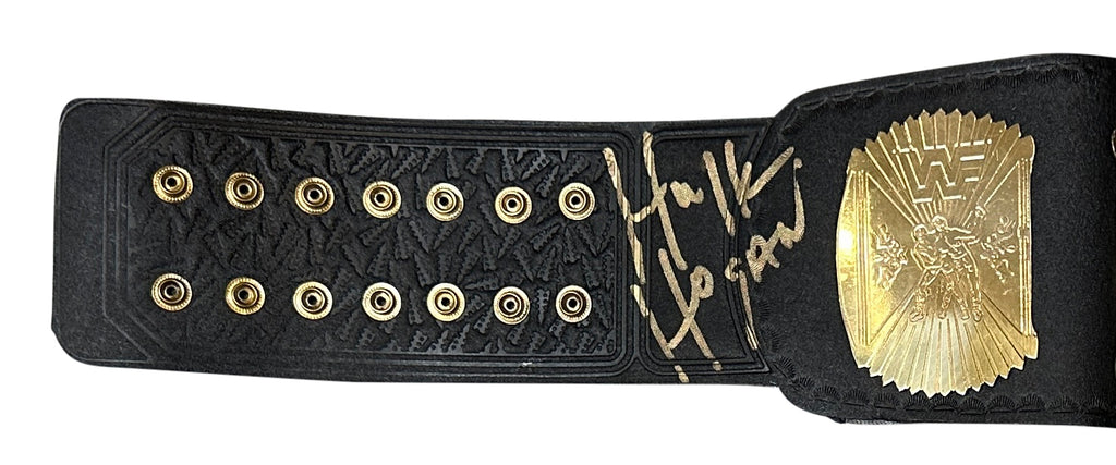 Hulk Hogan autographed signed replica belt WWE WWF Terry Bollea JSA COA The Goat