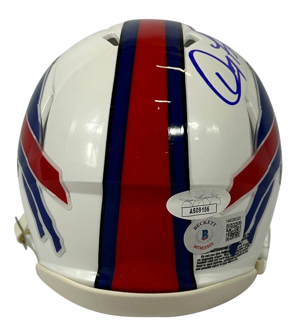 Eric Moulds & Doug Flutie autographed signed mini helmet NFL Buffalo Bills JSA