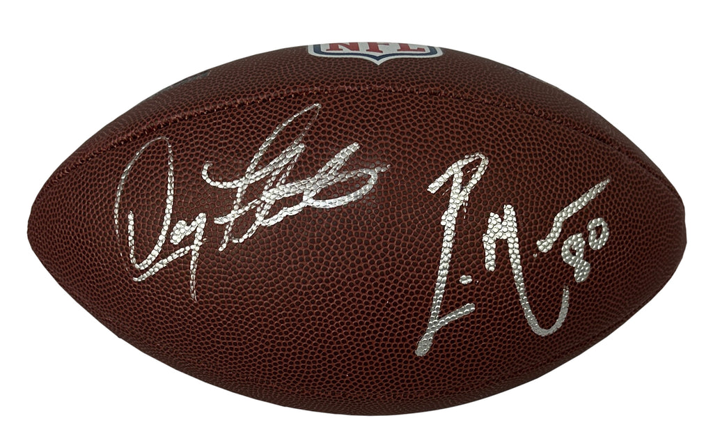 Eric Moulds & Doug Flutie autographed signed football Buffalo Bills JSA COA