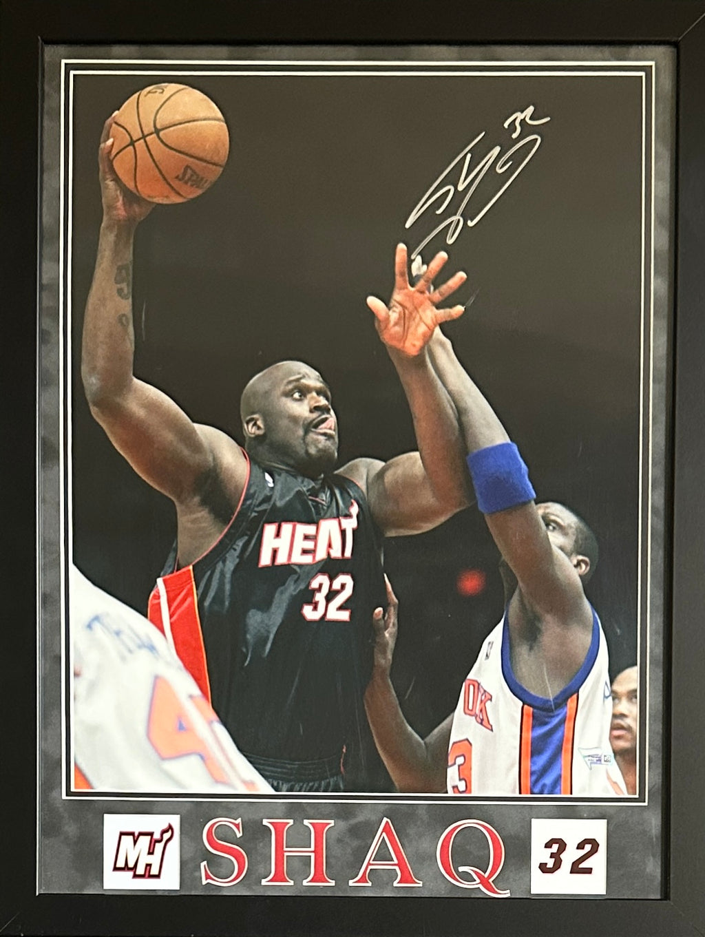 Shaquille O'Neal autographed signed framed 16x20 photo NBA Miami Heat authentic