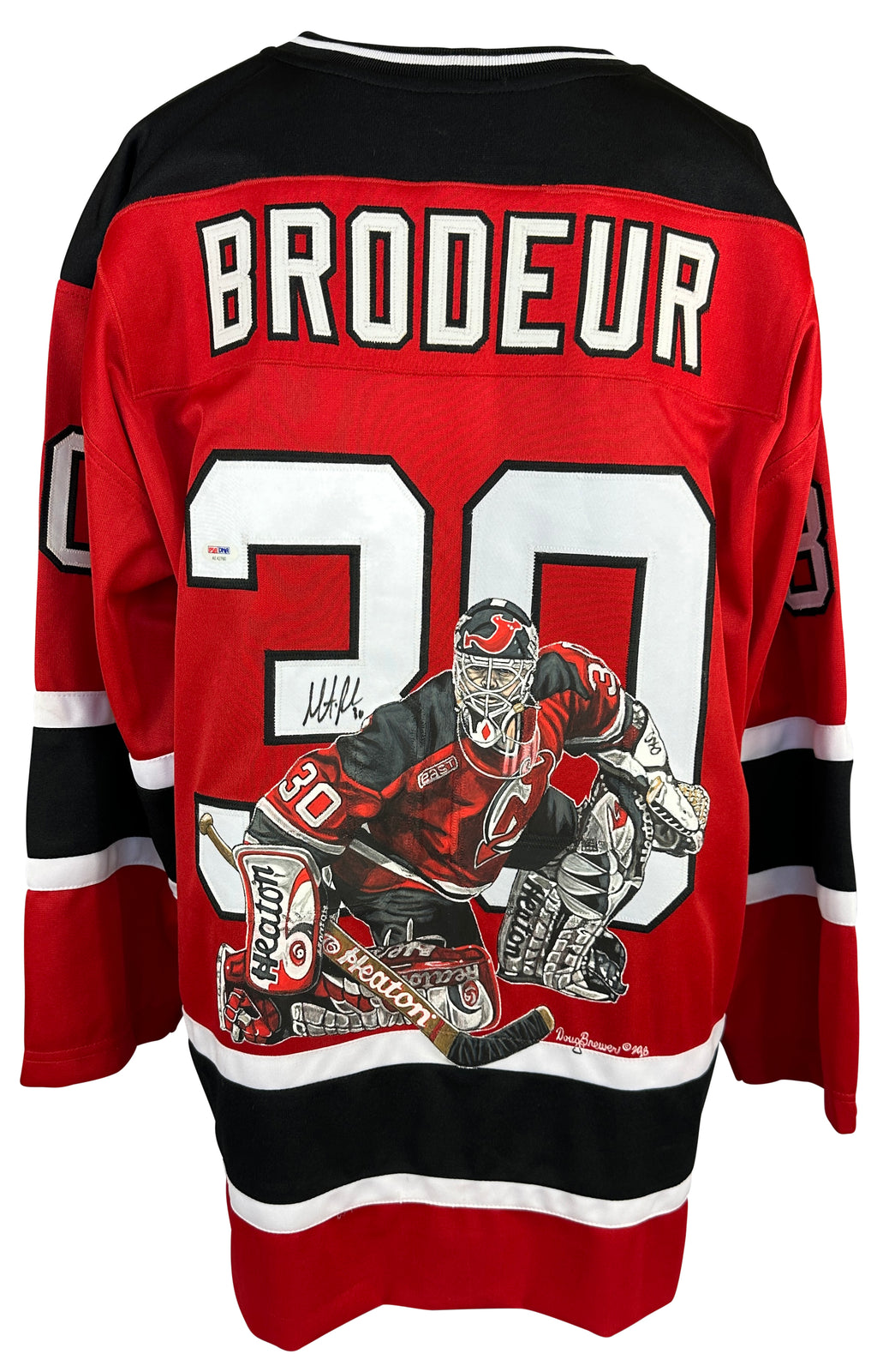 Martin Brodeur autographed signed hand painted jersey NHL New Jersey Devils PSA