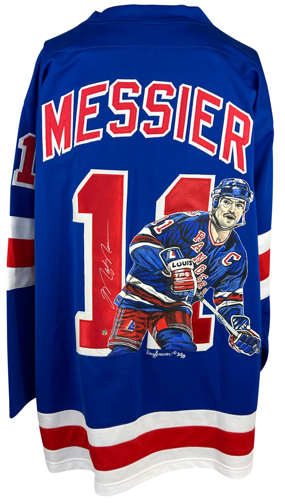 Mark Messier autographed signed hand painted jersey NHL New York Rangers