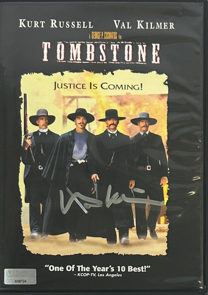 Val Kilmer autographed signed Tombstone DVD cover JSA COA