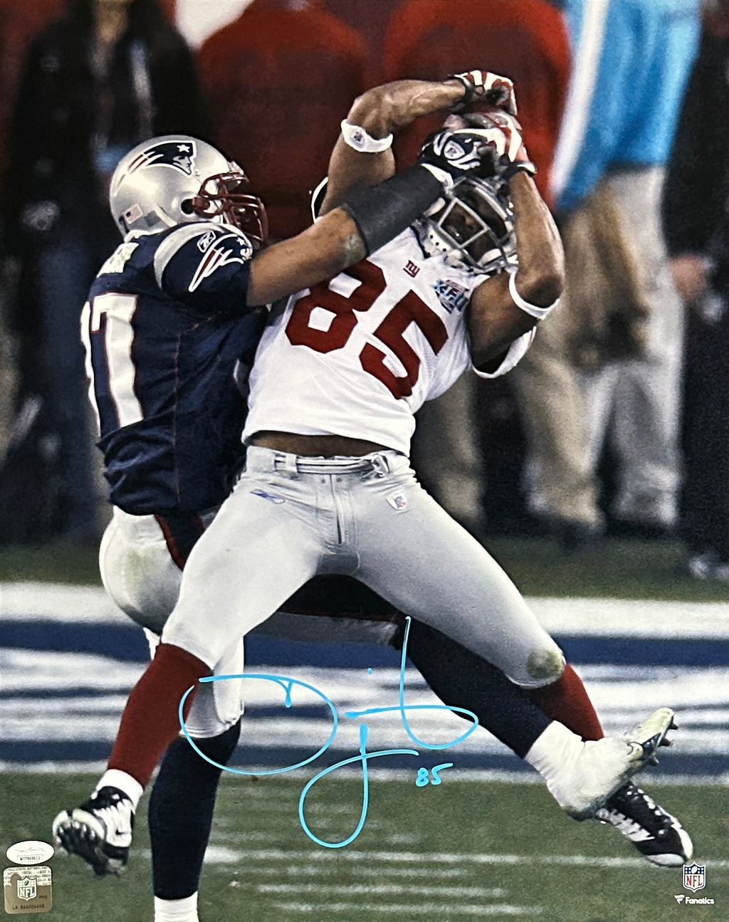 David Tyree autographed signed 16x20 photo NFL New York Giants JSA COA