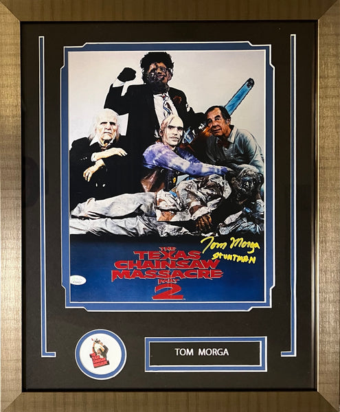 Tom Morga autograph signed 11x14 framed photo Texas Chainsaw