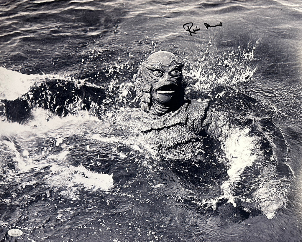 Ricou Browning auto signed insc. 16x20 photo Creature from the Black Lagoon JSA