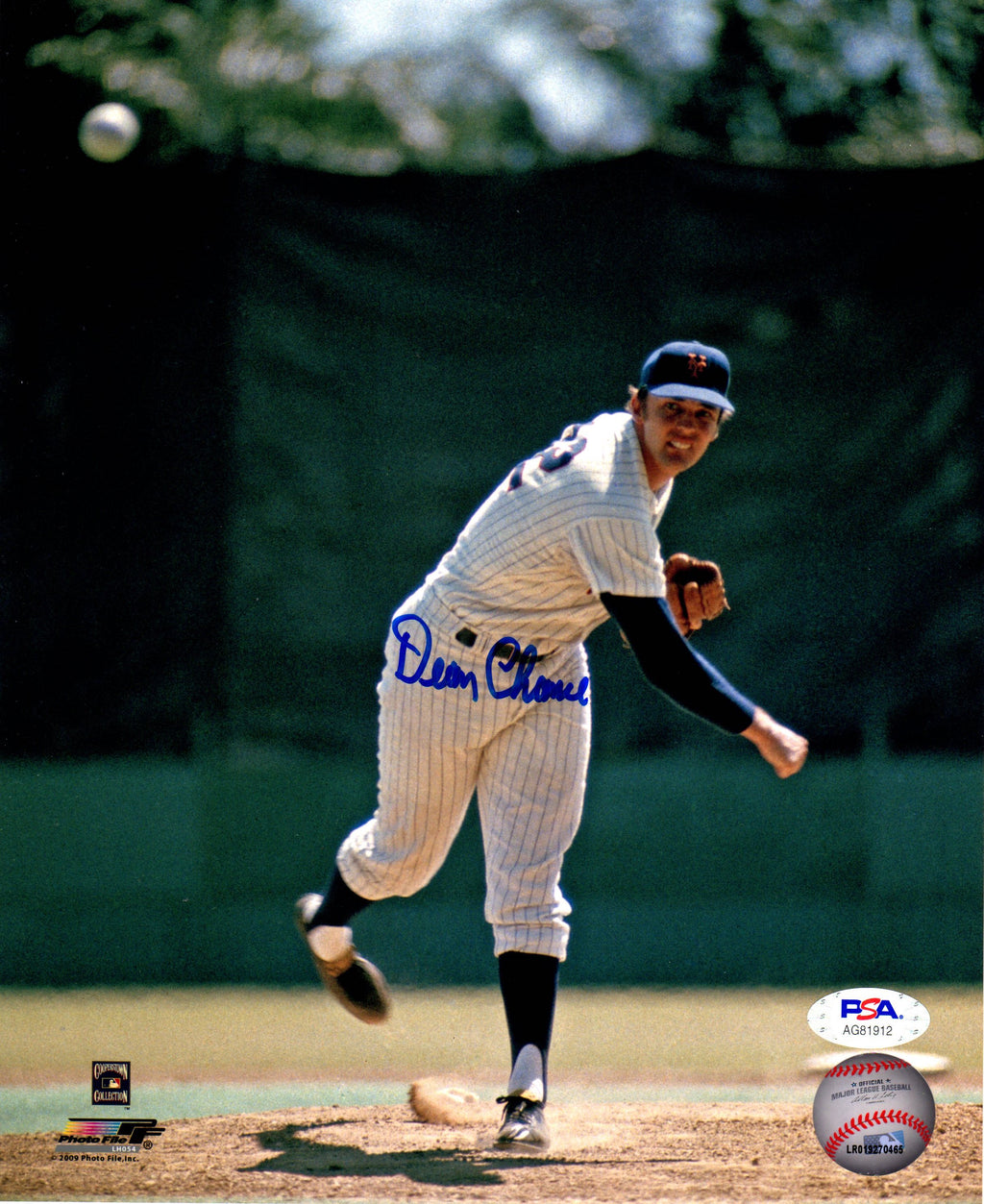 Dean Chance autographed signed 8x10 photo MLB New York Mets PSA COA - JAG Sports Marketing