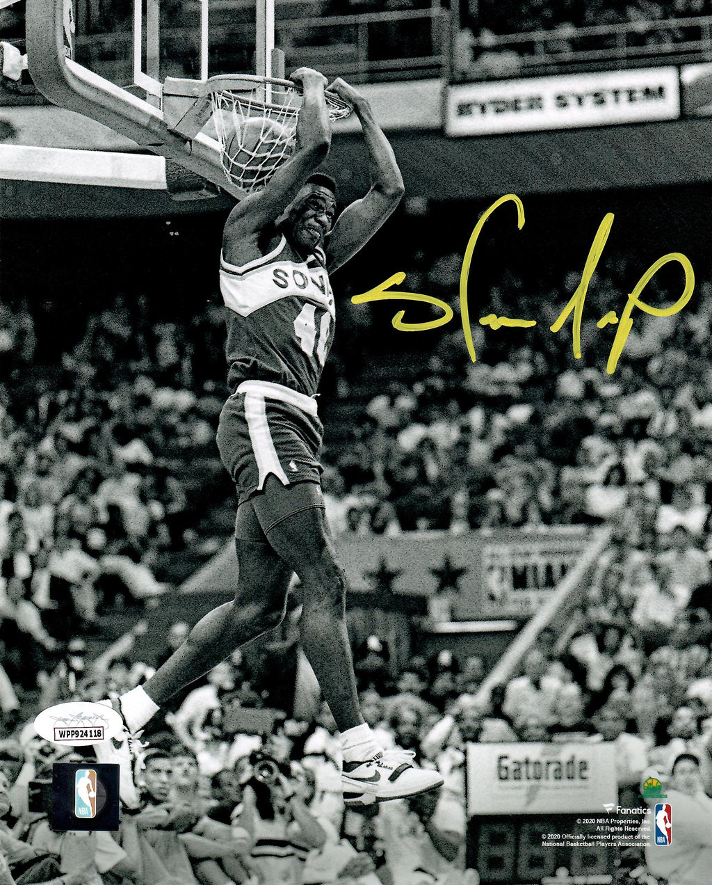 Shawn Kemp autographed signed 8x10 photo NBA Seattle Supersonics JSA COA - JAG Sports Marketing