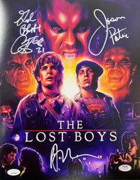 The Lost Boys Cast Autograph Inscribed 11x14 Photo Feldman Patric Signed JSA COA