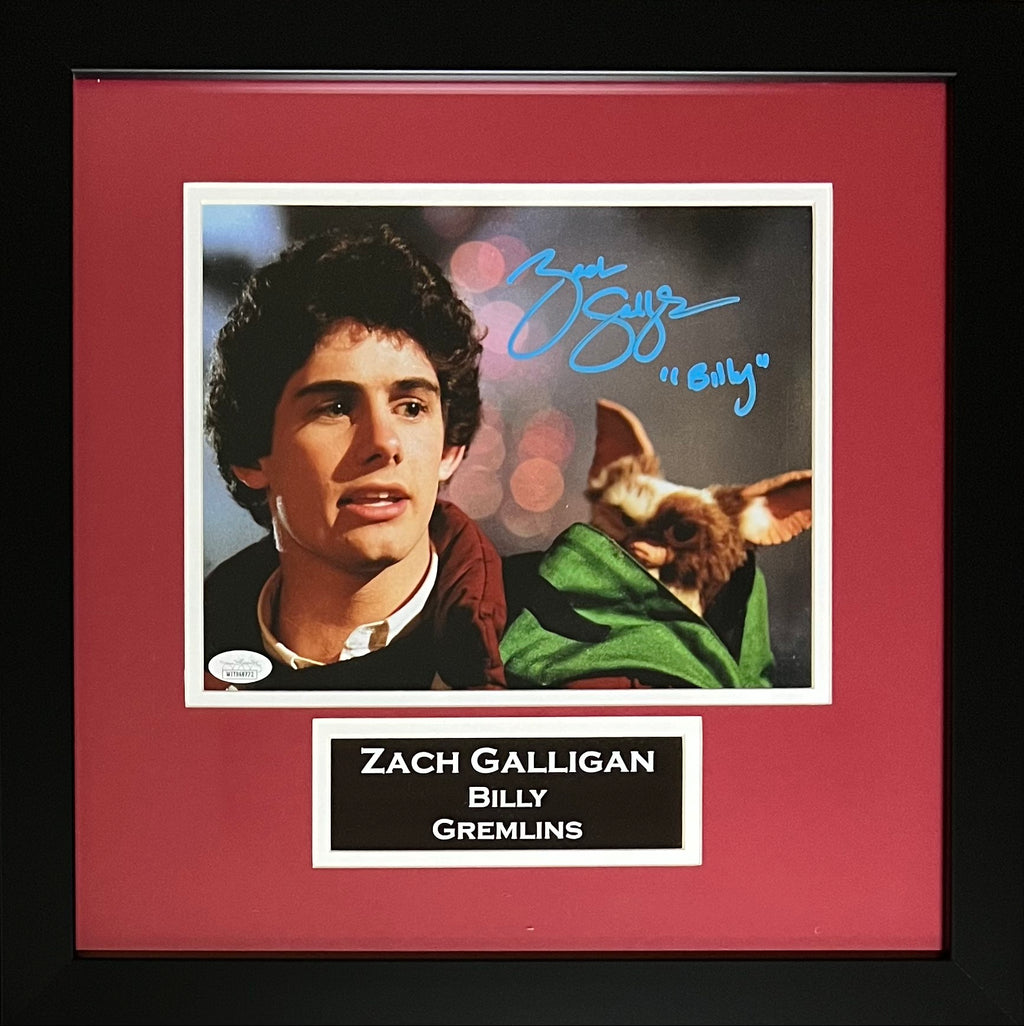 Zach Galligan signed inscribed framed 8x10 photo Gremlins JSA Witness Gizmo
