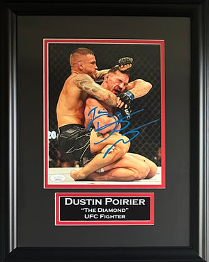 Dustin Poirier autographed signed inscribed framed 8x10 photo UFC JSA Diamond