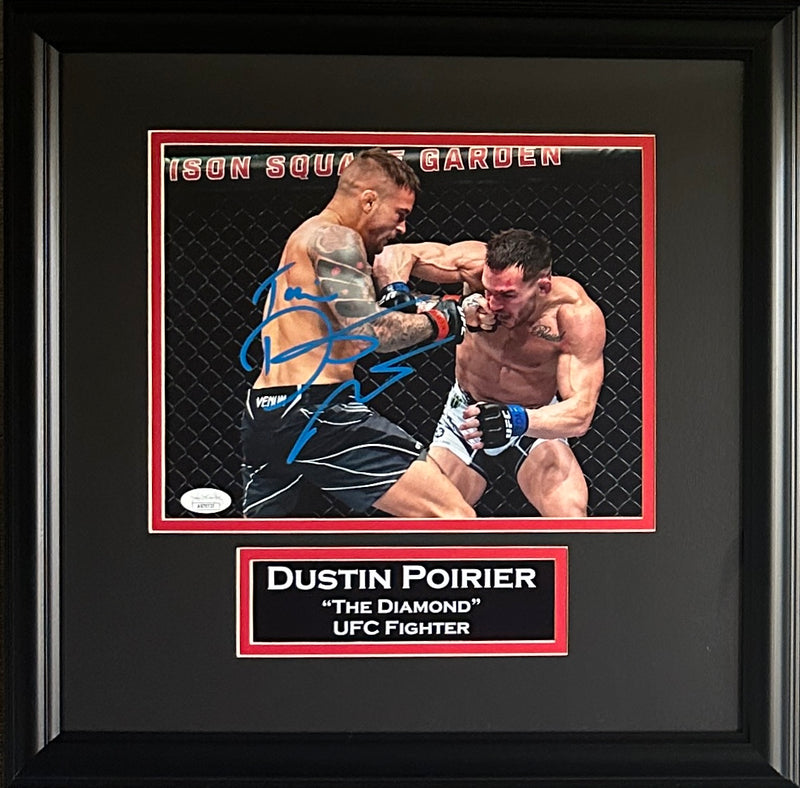 Dustin Poirier autographed signed inscribed framed 8x10 photo UFC JSA Diamond