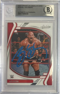 Bill Goldberg autographed signed Panini card #126 2022 WWE WCW BAS Encap