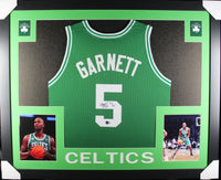 Kevin Garnett signed framed custom jersey NBA Boston Celtics JSA COA