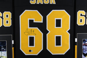 Jaromir Jagr signed framed custom jersey NHL Pittsburgh Penguins Beckett
