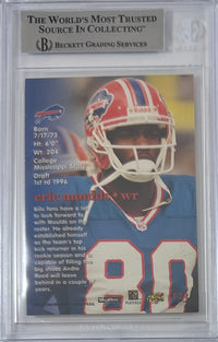 Eric Moulds autographed signed Skybox #123 Buffalo Bills BAS Encap RC