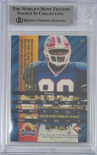 Eric Moulds auto signed Collectors Edge #145 1996 Buffalo Bills BAS Encap RC