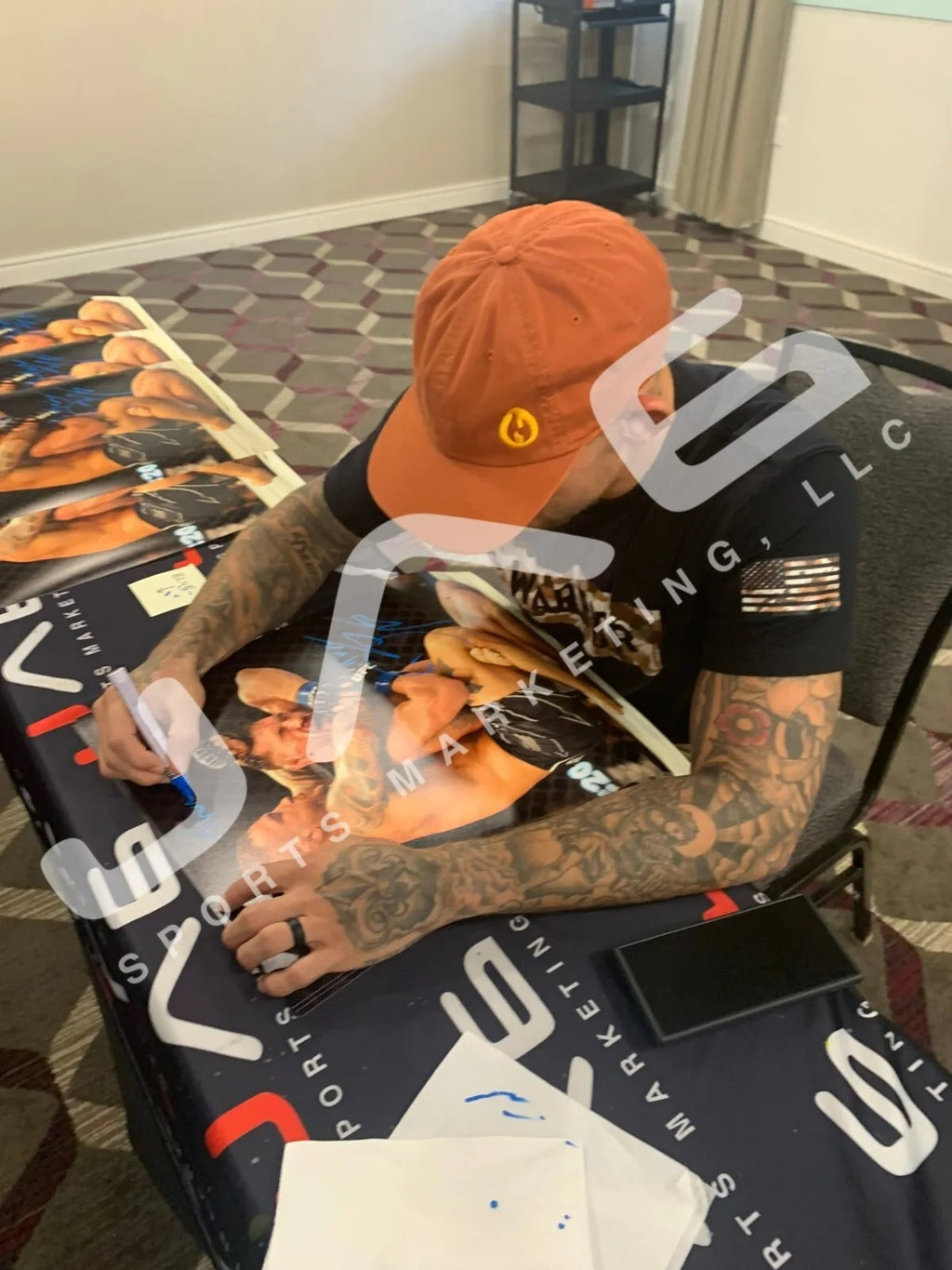 Dustin Poirier autographed signed inscribed framed 16x20 photo UFC JSA