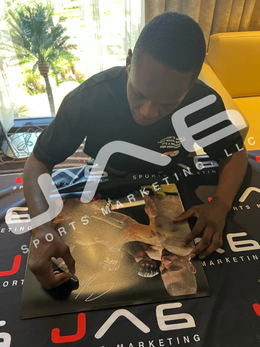 Israel Adesanya autographed framed 16x20 photo UFC JSA Style Bender Suede Matte