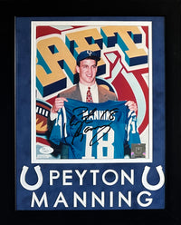 Peyton Manning autographed signed framed 8x10 NFL Indianapolis Colts JSA w/ COA