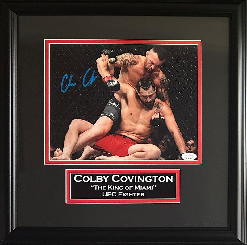 Colby Covington autographed framed 8x10 photo UFC JSA Witness Usman Masvidal