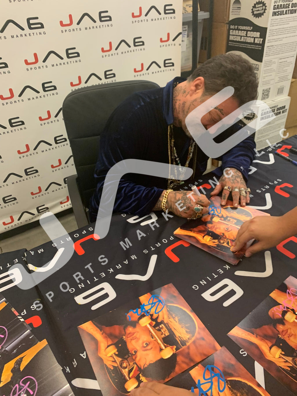 Bam Margera autographed signed 8x10 photo JSA COA Jackass
