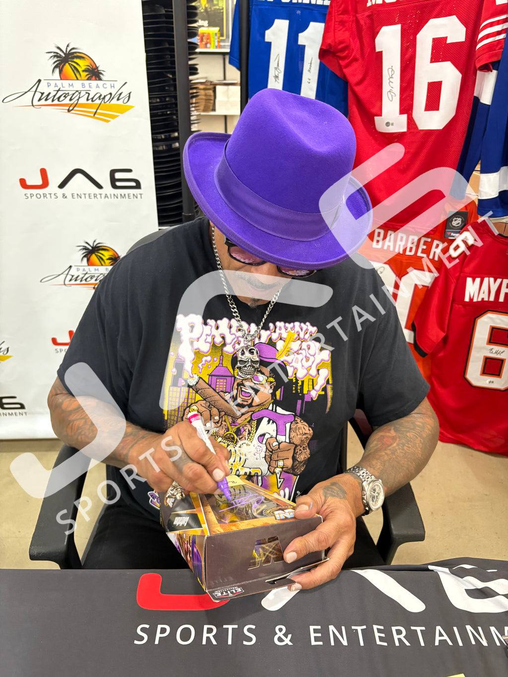 Charles Wright autographed signed inscribed figure JSA WWF WWE Godfather Shango