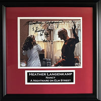 Heather Langenkamp signed inscribed framed 8x10 photo Nightmare on Elm St PSA