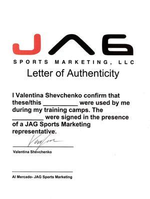 Valentina Shevchenko autographed signed glove UFC Event Worn LOA Alexa Grasso