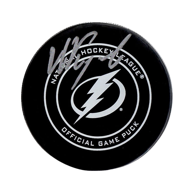 Nikita Kucherov autographed signed official game puck Tampa Bay Lightning JSA