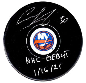 Ilya Sorokin autographed signed inscribed puck NHL New York Islanders JSA COA