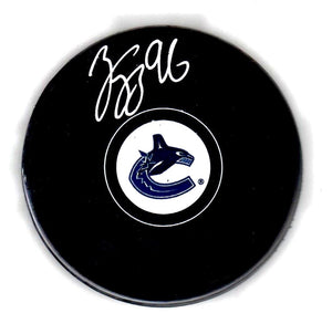 Andrei Kuzmenko autographed signed puck NHL Vancouver Canucks JSA COA