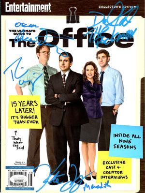 The Office cast signed inscribed magazine JSA Dwight Meredith Oscar Packer