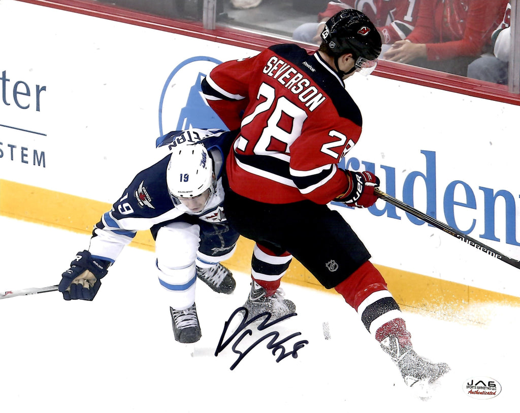 Damon Severson autographed signed 8x10 photo NHL New Jersey Devils COA