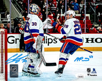 Sorokin Romanov dual autographed signed 8x10 photo NHL New York Islanders JSA