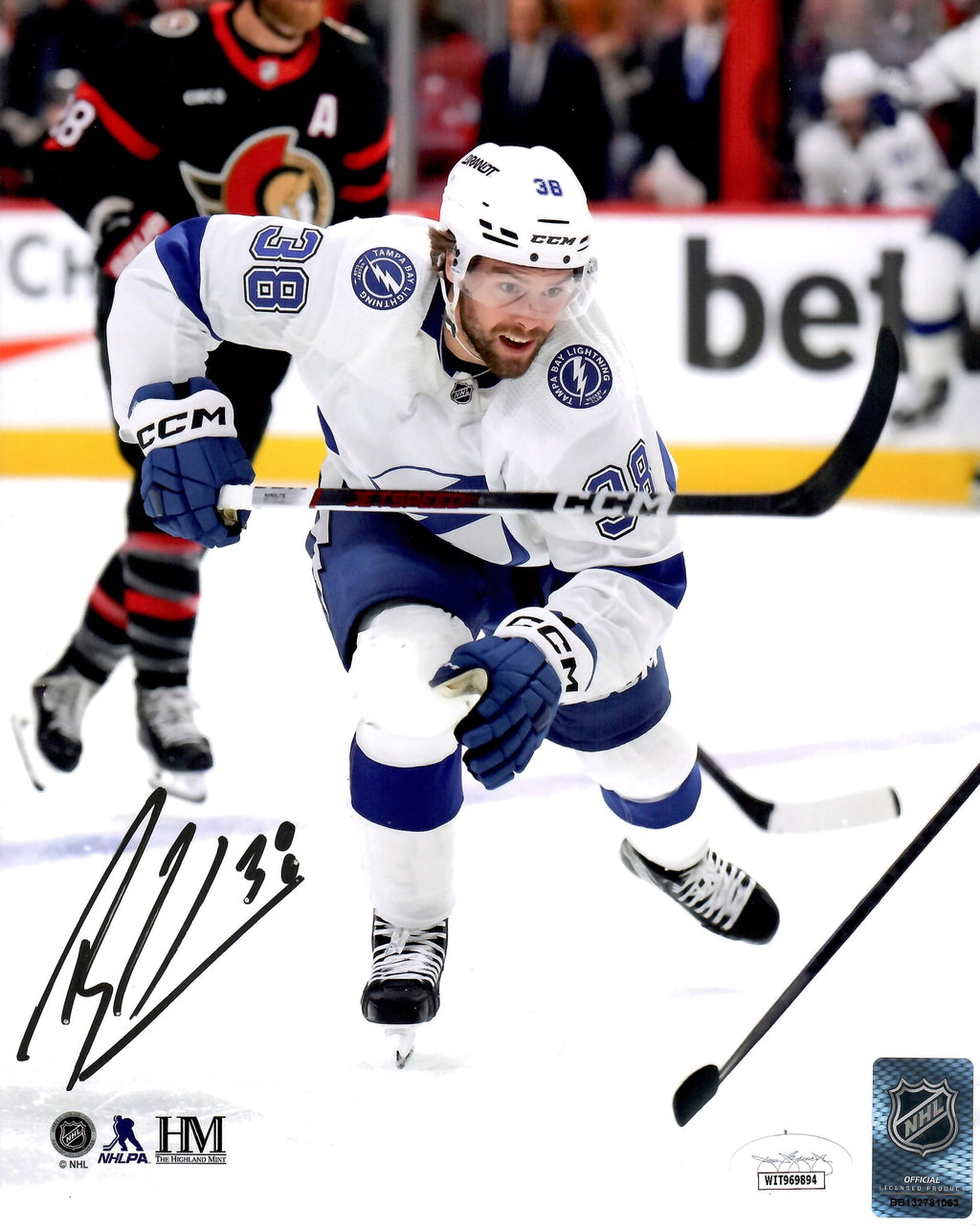 Brandon Hagel autographed signed 8x10 photo NHL Tampa Bay Lightning JSA COA