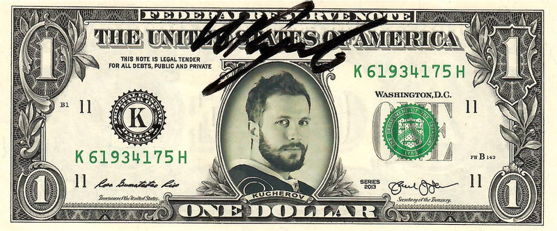 Nikita Kucherov autograph signed custom dollar Tampa Bay Lightning JSA COA