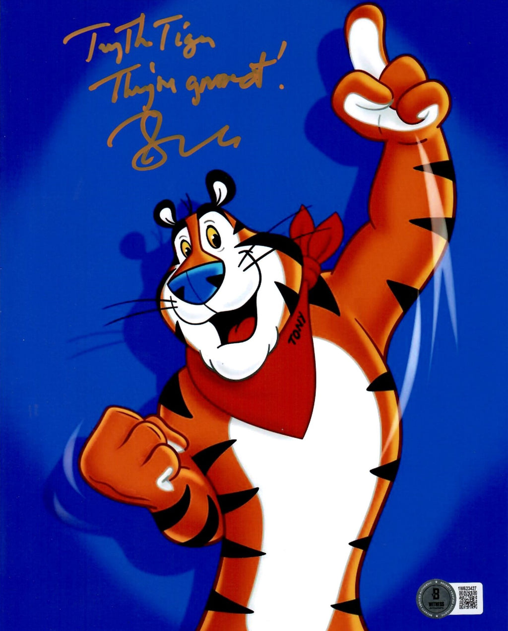 Tony Daniels autographed signed inscribed 8x10 photo BAS Tony The Tiger