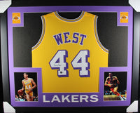 Jerry West autographed signed framed jersey NBA Los Angeles Lakers Beckett