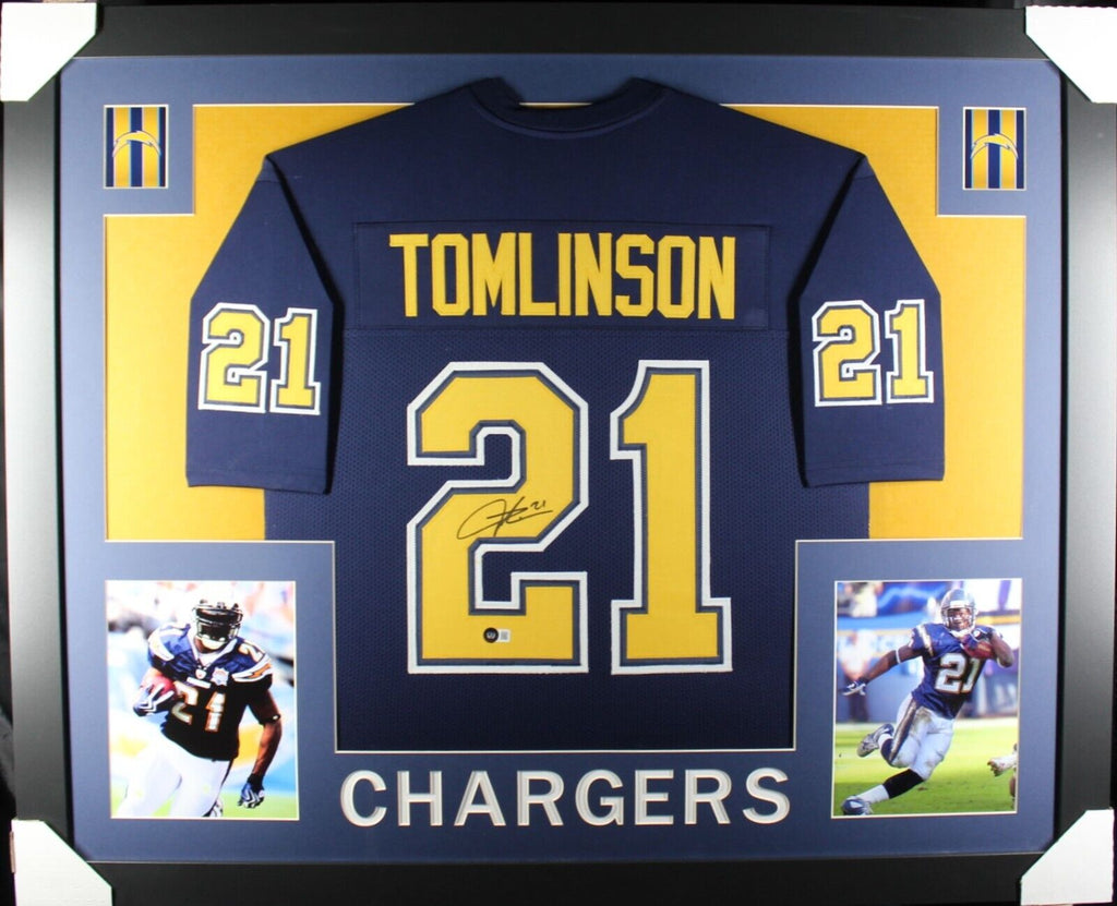 LaDainian Tomlinson autographed framed jersey NFL Los Angeles Chargers Beckett