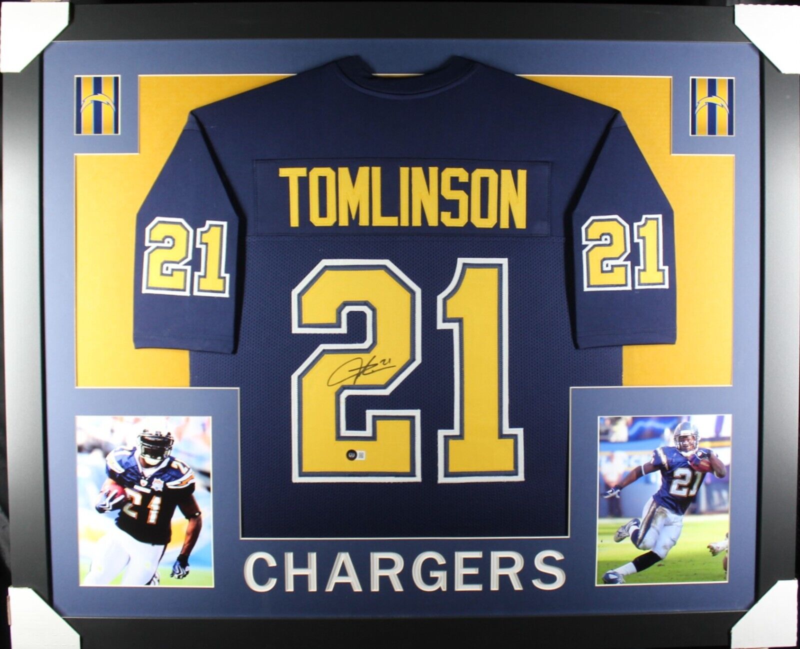 LaDainian Tomlinson autographed framed jersey NFL Los Angeles