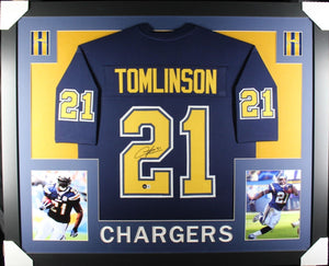 LaDainian Tomlinson autographed framed jersey NFL Los Angeles Chargers Beckett