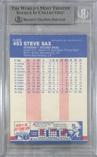 Steve Sax auto signed card 1986 Mountain Lion #453 MLB White Sox BAS Encap