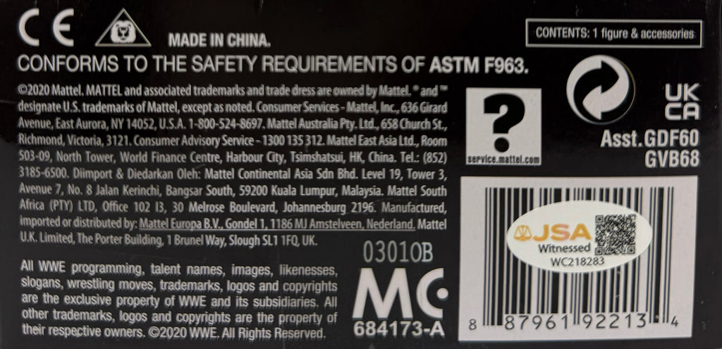 Charles Wright autographed signed figure JSA WWF WWE Godfather Shango Kama